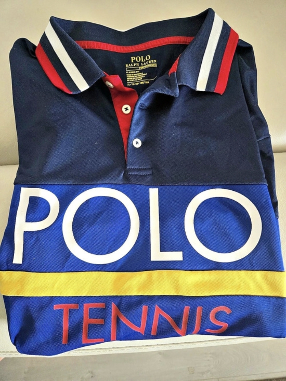 Polo Ralph Lauren Classic Fit Performance Color Block Tennis Polo XL
